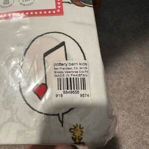 Pottery Barn Kids Crib Sheet Snoopy